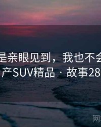 如果不是亲眼见到，我也不会相信国产SUV精品 · 故事28