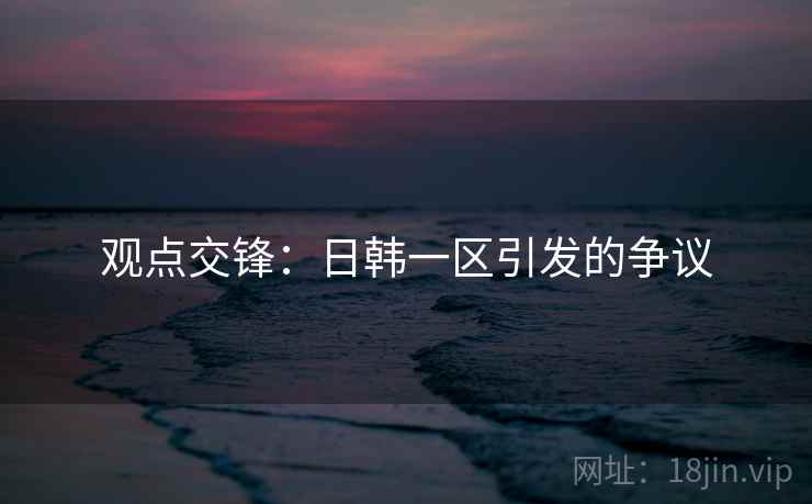 观点交锋：日韩一区引发的争议